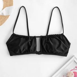 ZAFUL Cutout Bikini Top Black